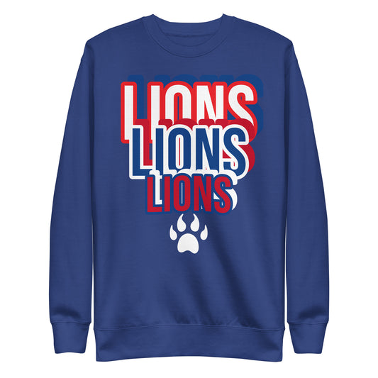 Lions Unisex Premium Sweatshirt (Spellout)