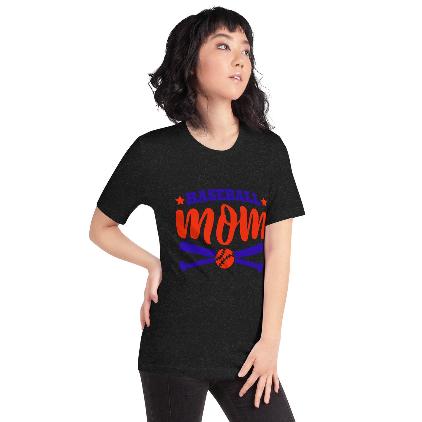 Baseball Mama Unisex t-shirt (Red and Royal)