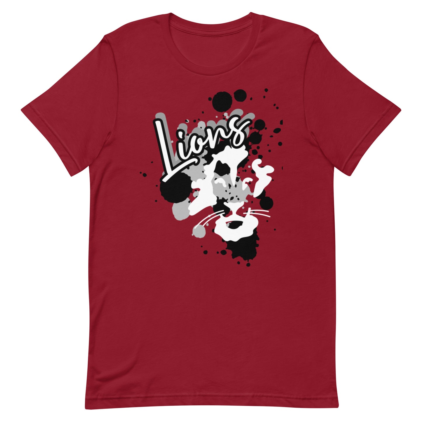 Lions Unisex t-shirt (Greyscale Splatter)