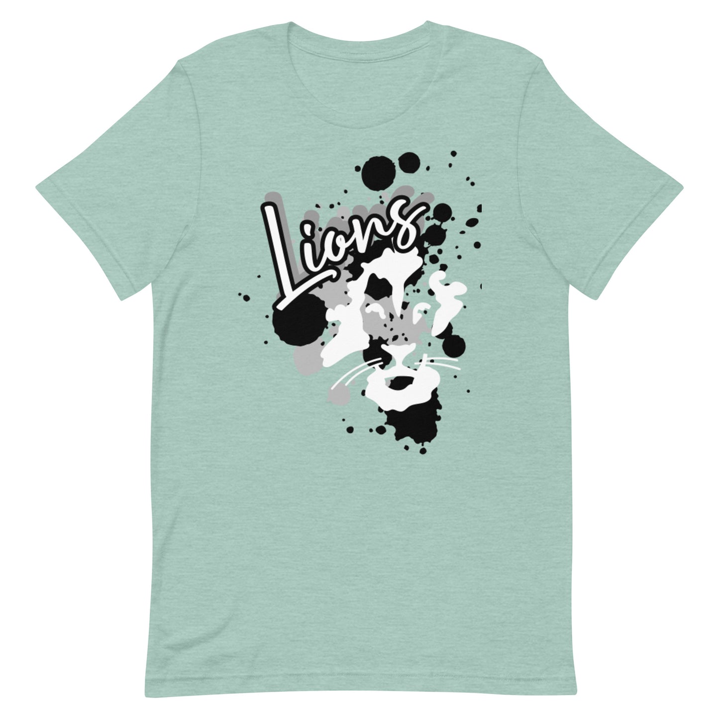 Lions Unisex t-shirt (Greyscale Splatter)