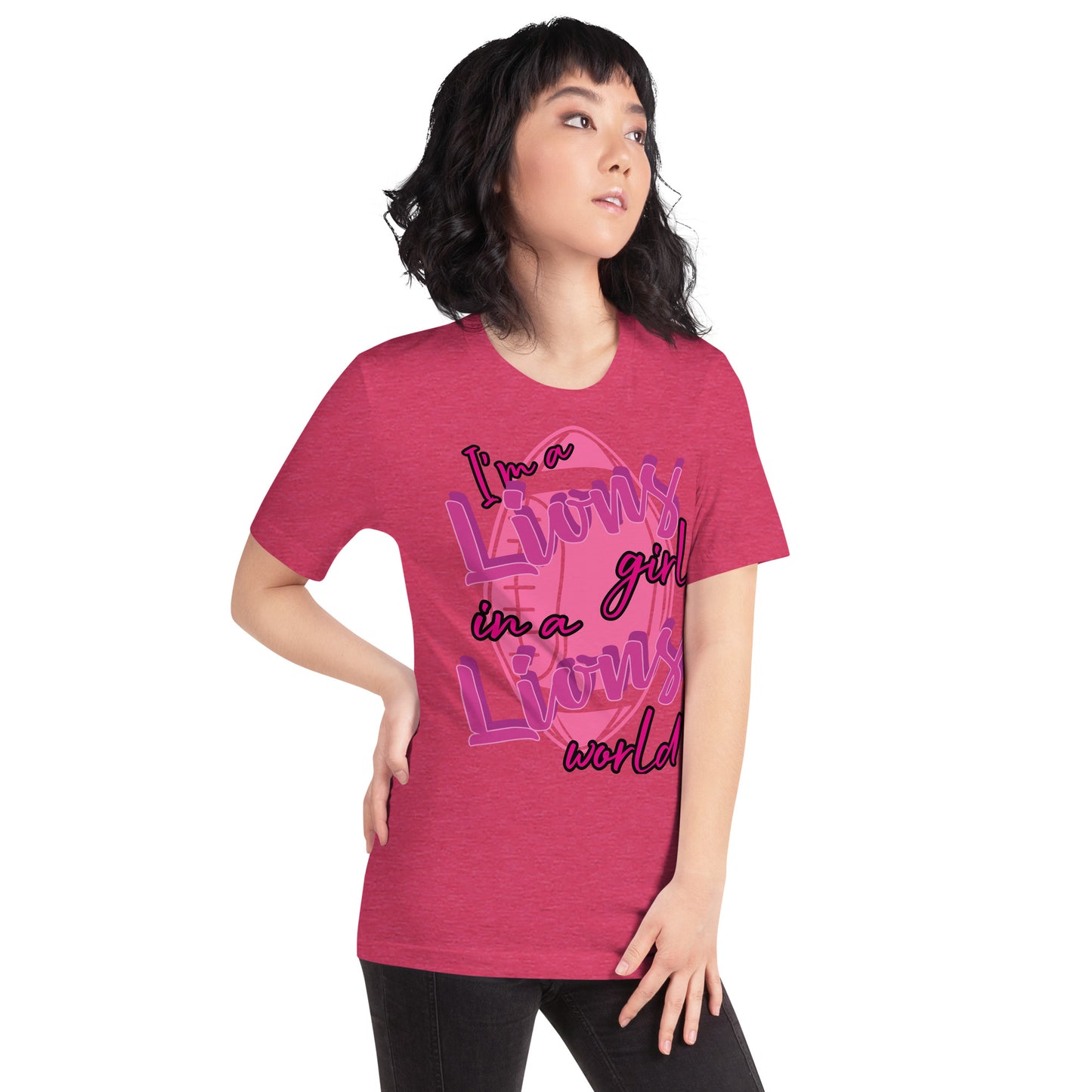 Lions Unisex T-shirt (Lions Girl Pink)