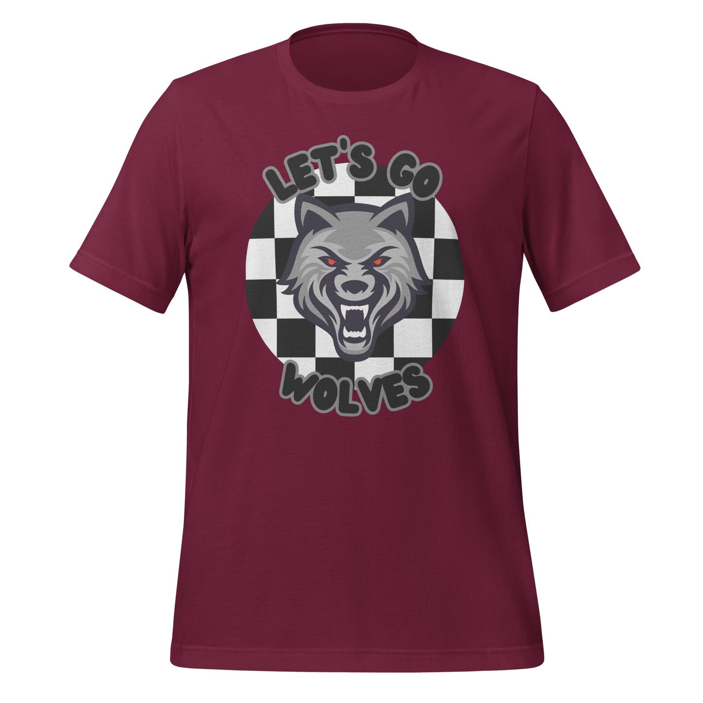 Wolves Unisex t-shirt (checkered)