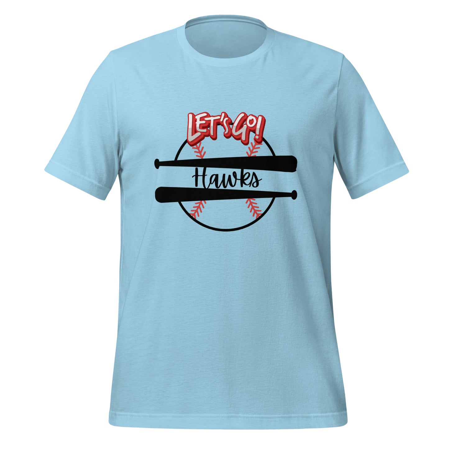 Hawks Unisex t-shirt (Lets Go Baseball)