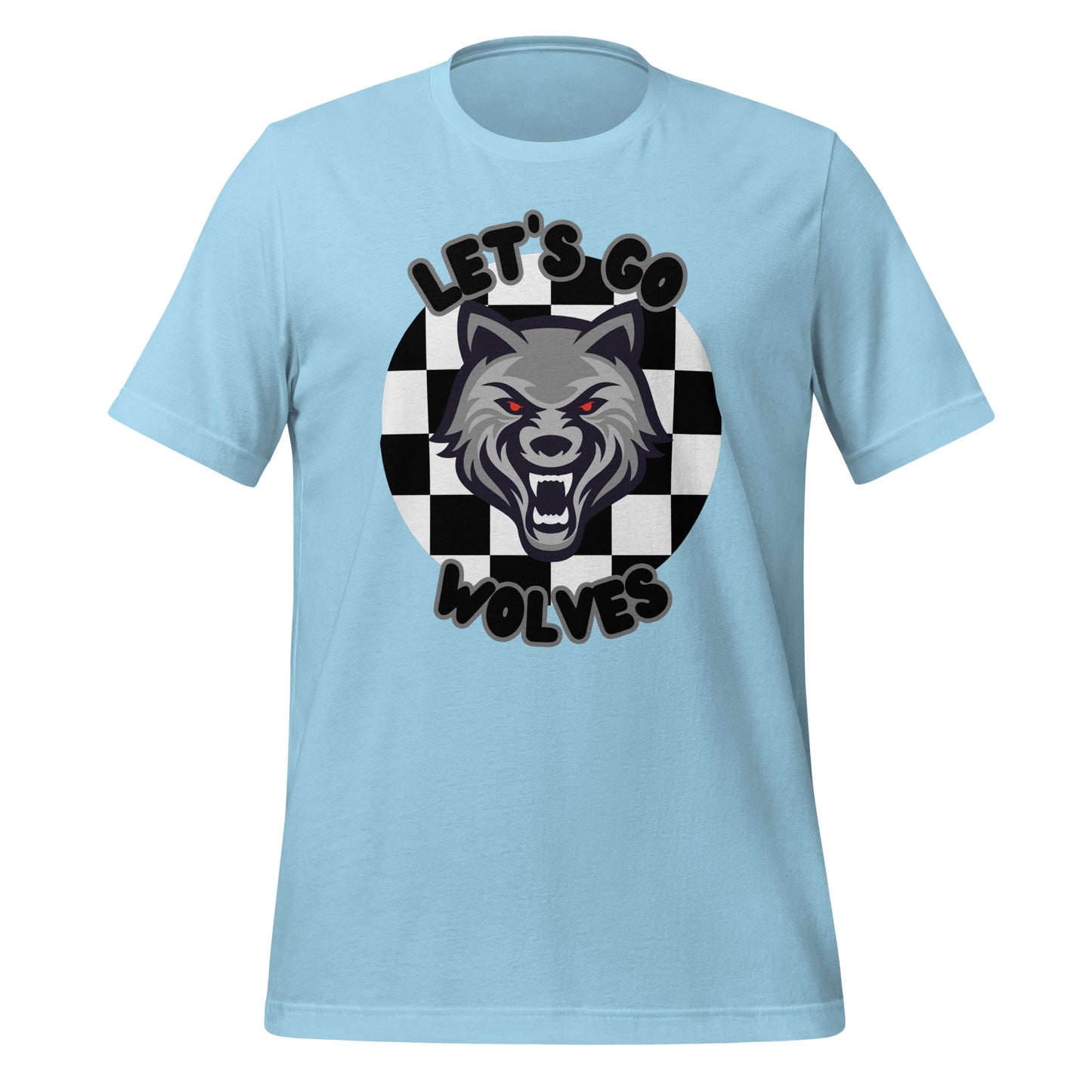 Wolves Unisex t-shirt (checkered)