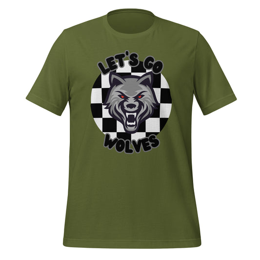 Wolves Unisex t-shirt (checkered)