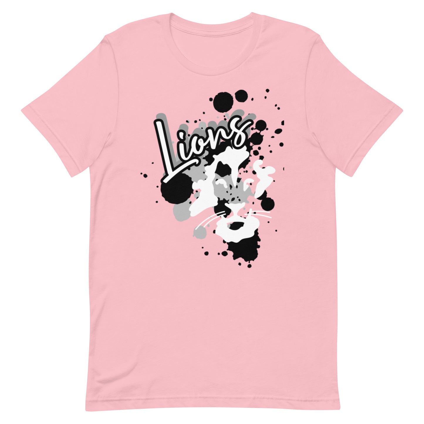 Lions Unisex t-shirt (Greyscale Splatter)