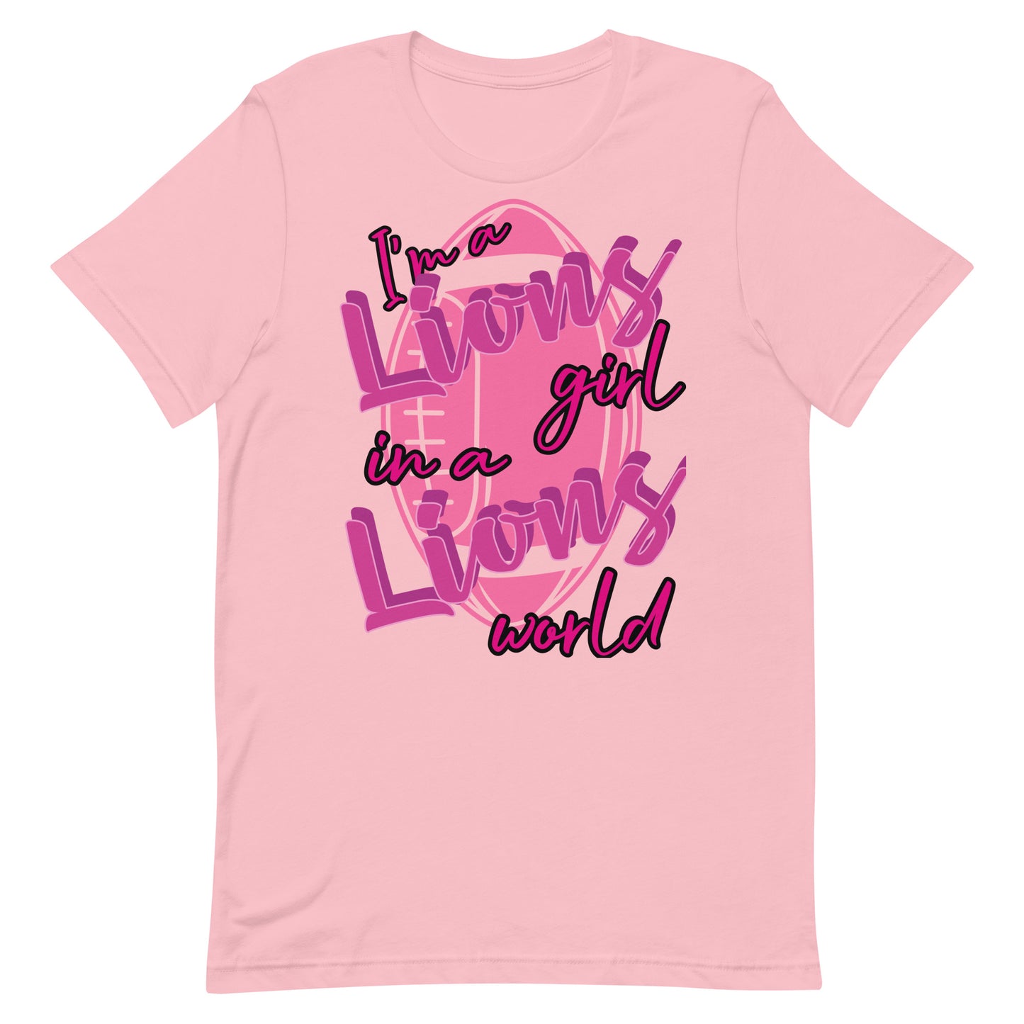 Lions Unisex T-shirt (Lions Girl Pink)