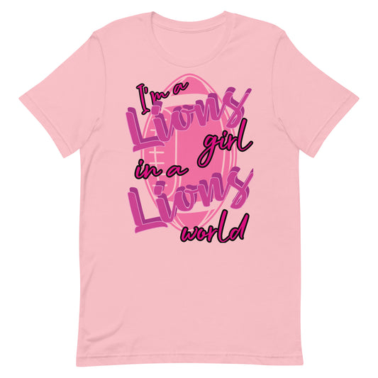 Lions Unisex T-shirt (Lions Girl Pink)