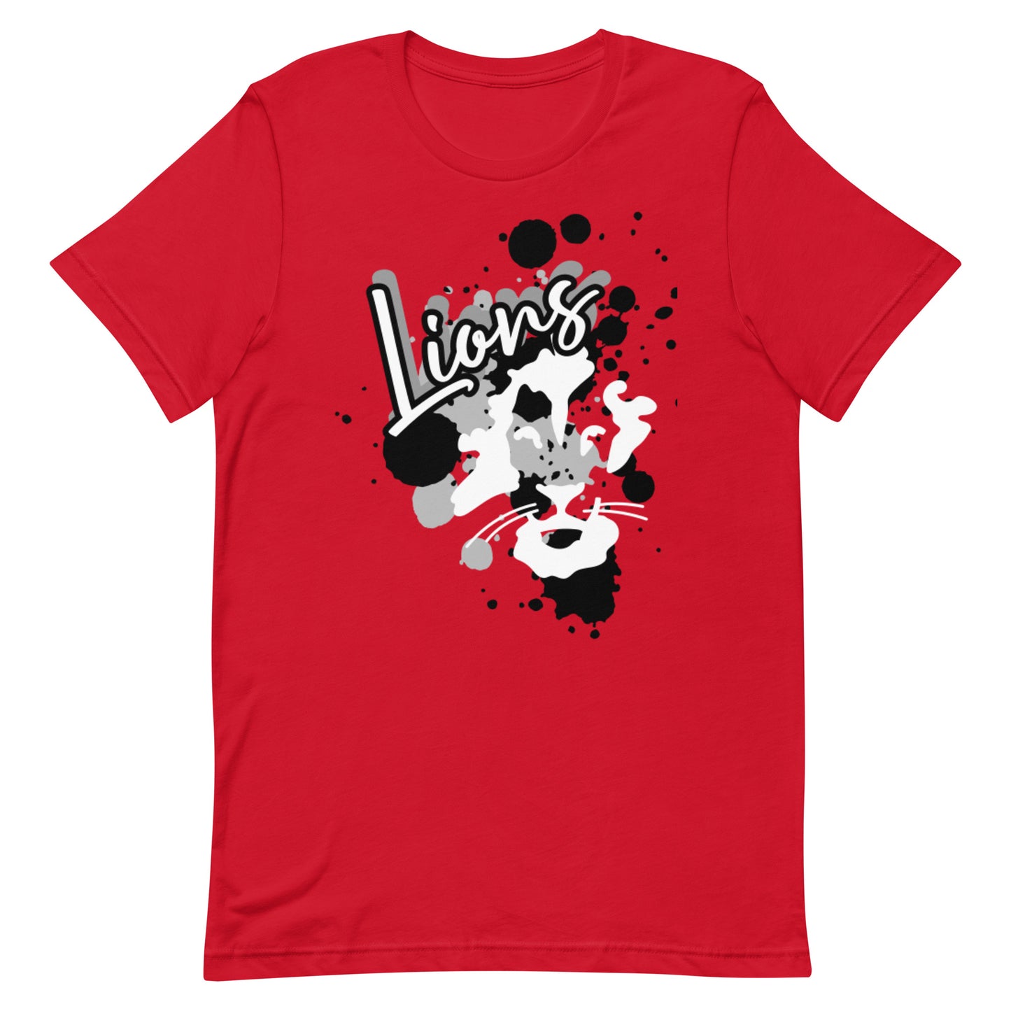 Lions Unisex t-shirt (Greyscale Splatter)