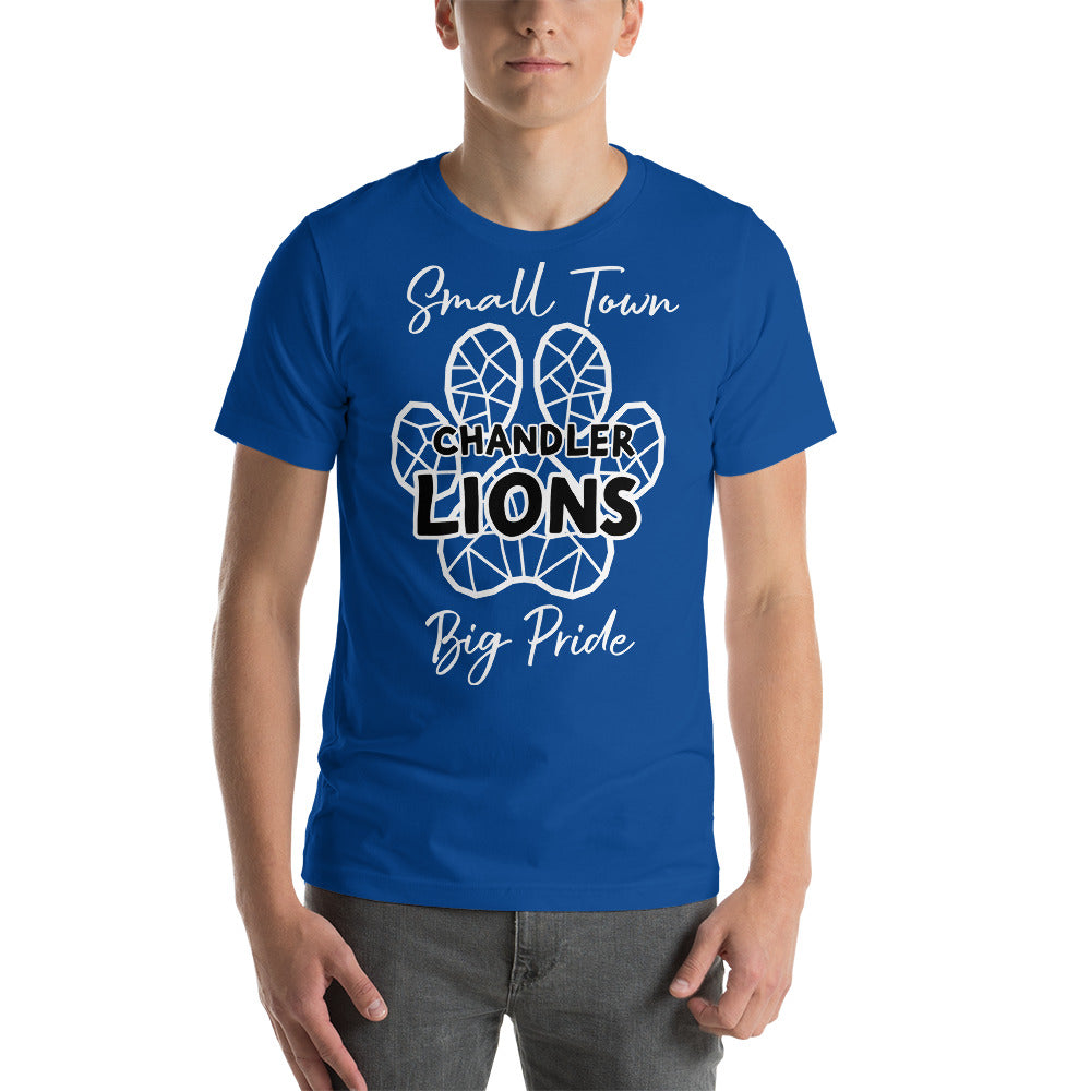 Lions Unisex t-shirt (Stained Glass Little Town)