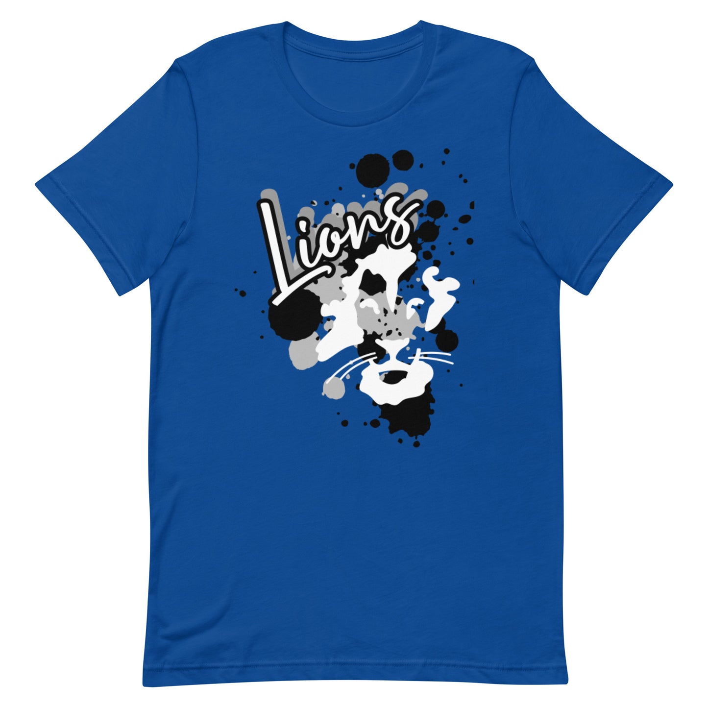 Lions Unisex t-shirt (Greyscale Splatter)