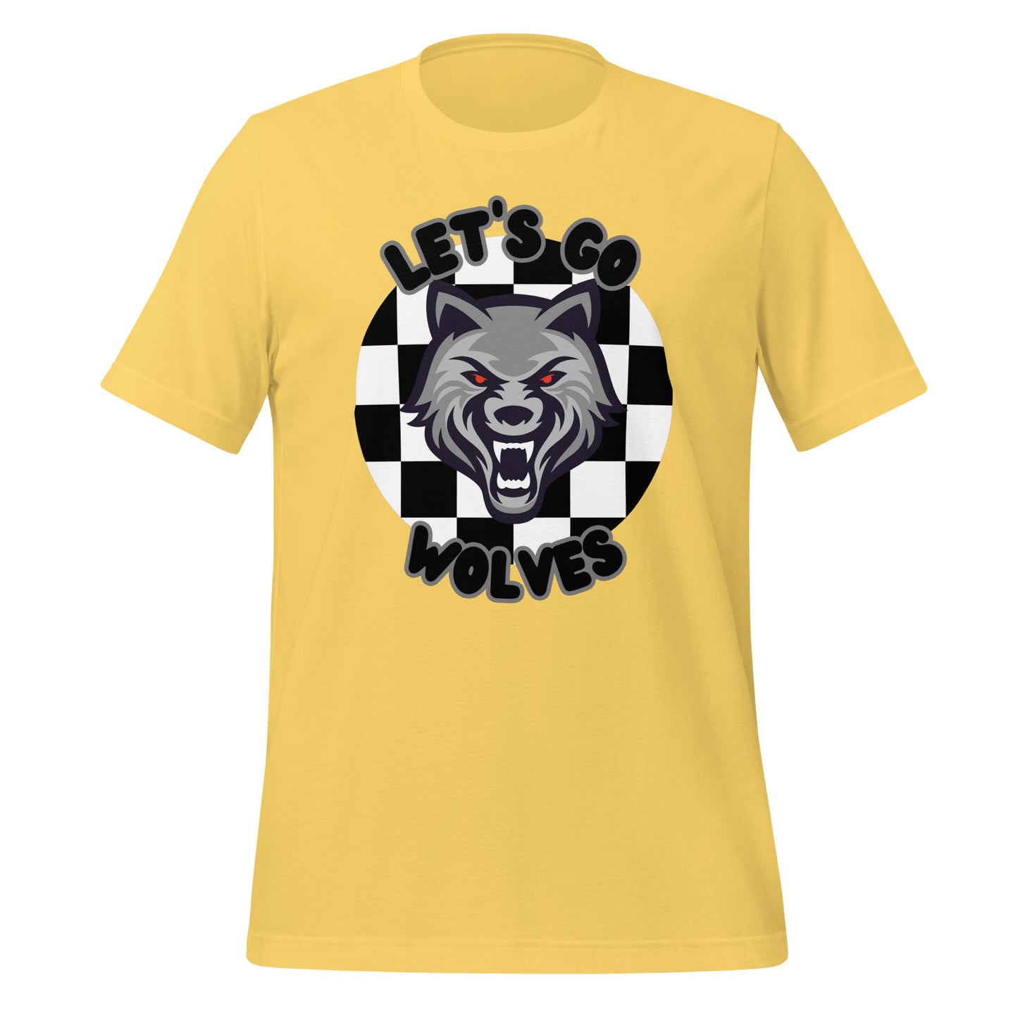 Wolves Unisex t-shirt (checkered)