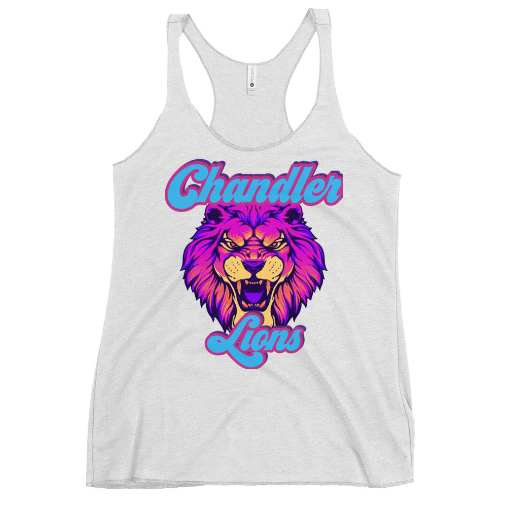 Lions Women's Racerback Tank (Neon Vintage)