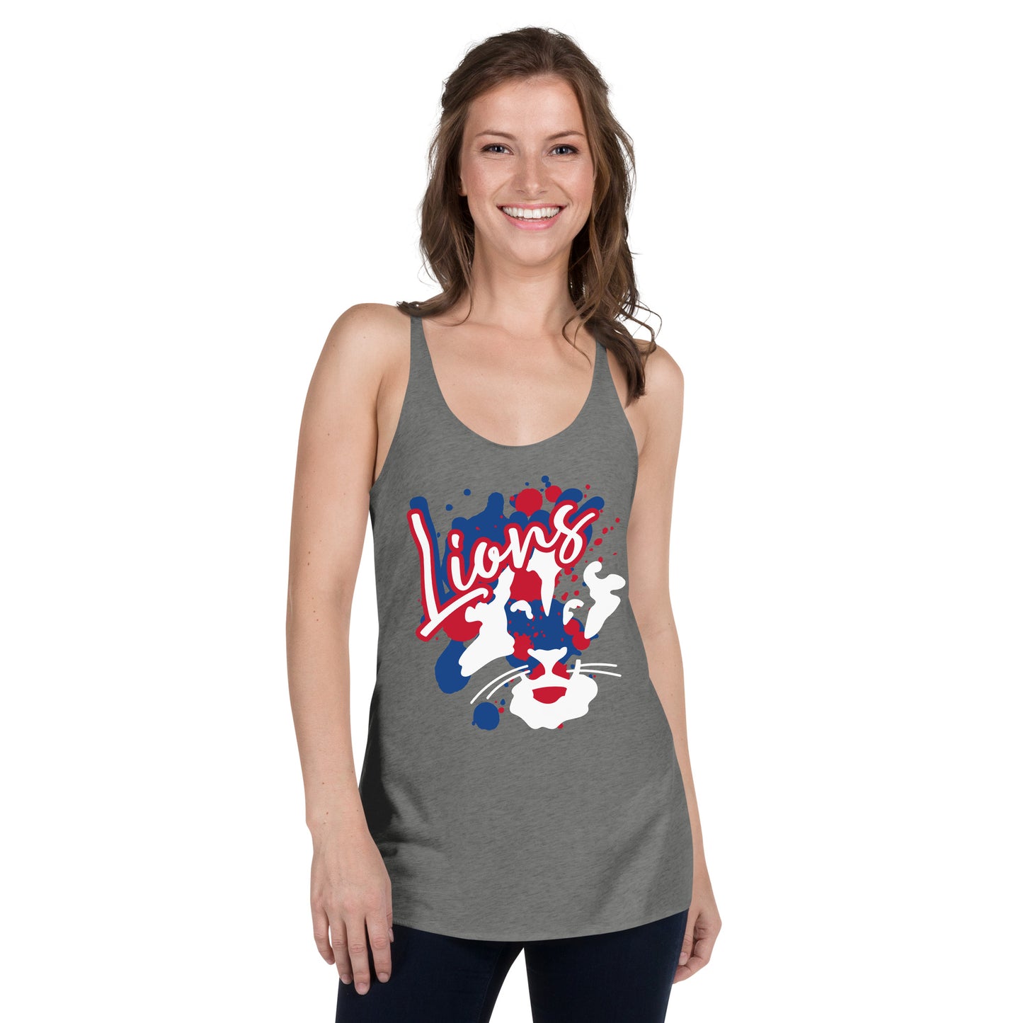 Lions Women's Lightweight Racerback Tank (Splatter)