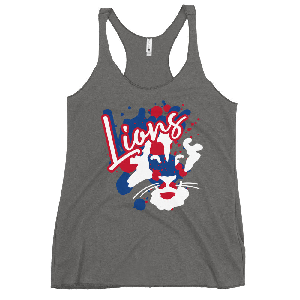 Lions Women's Lightweight Racerback Tank (Splatter)