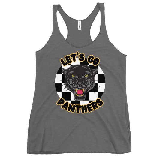 Panthers Women's Racerback Tank (checkered)