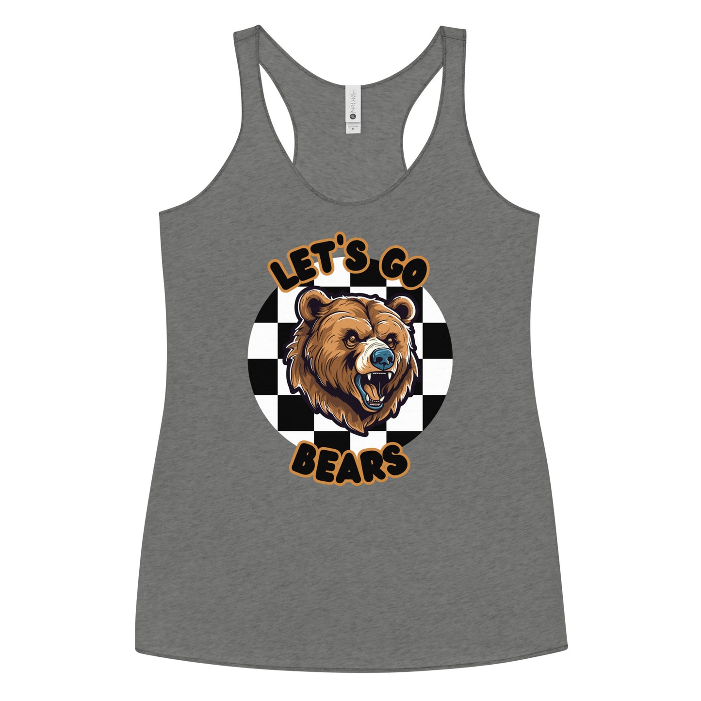 Bears Women's Racerback Tank (checkered)