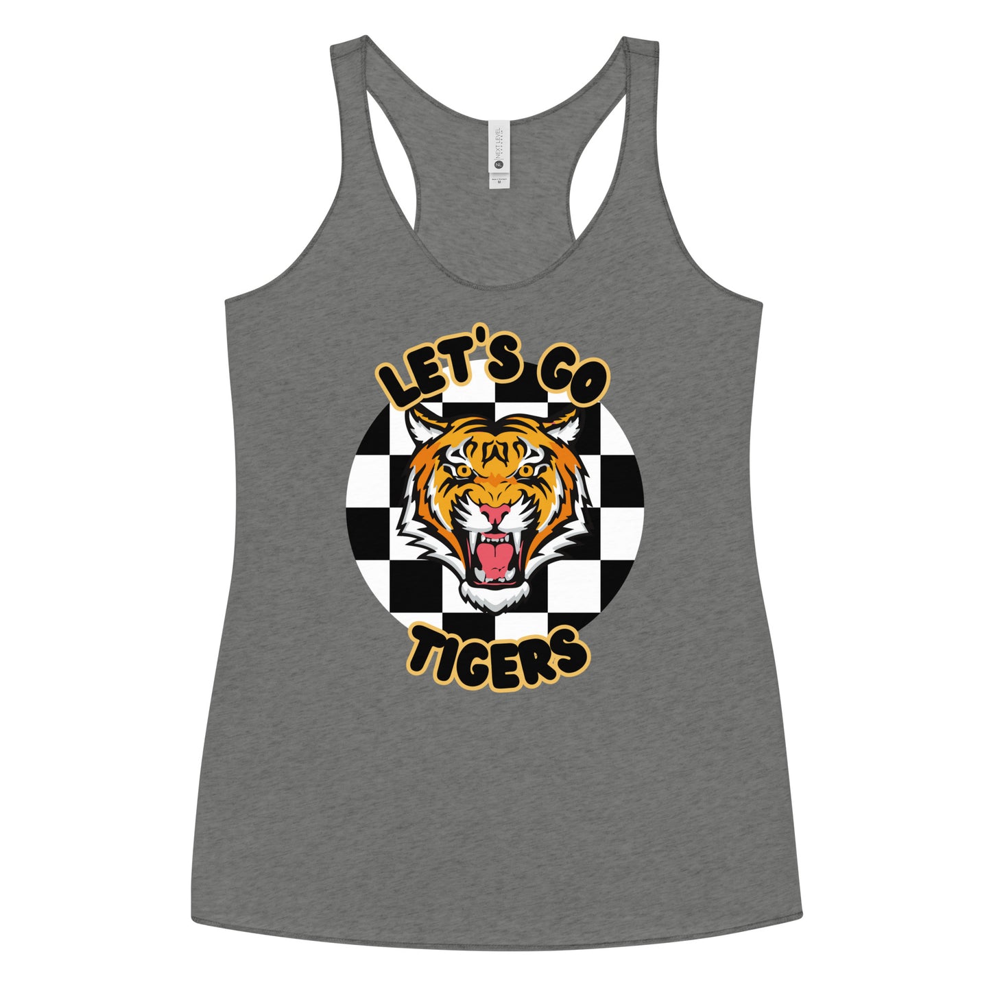 Tigers Women's Racerback Tank (checkered)