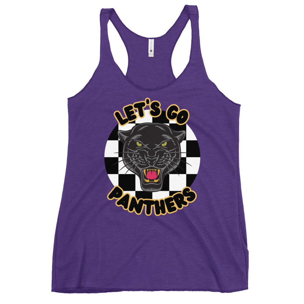 Panthers Women's Racerback Tank (checkered)