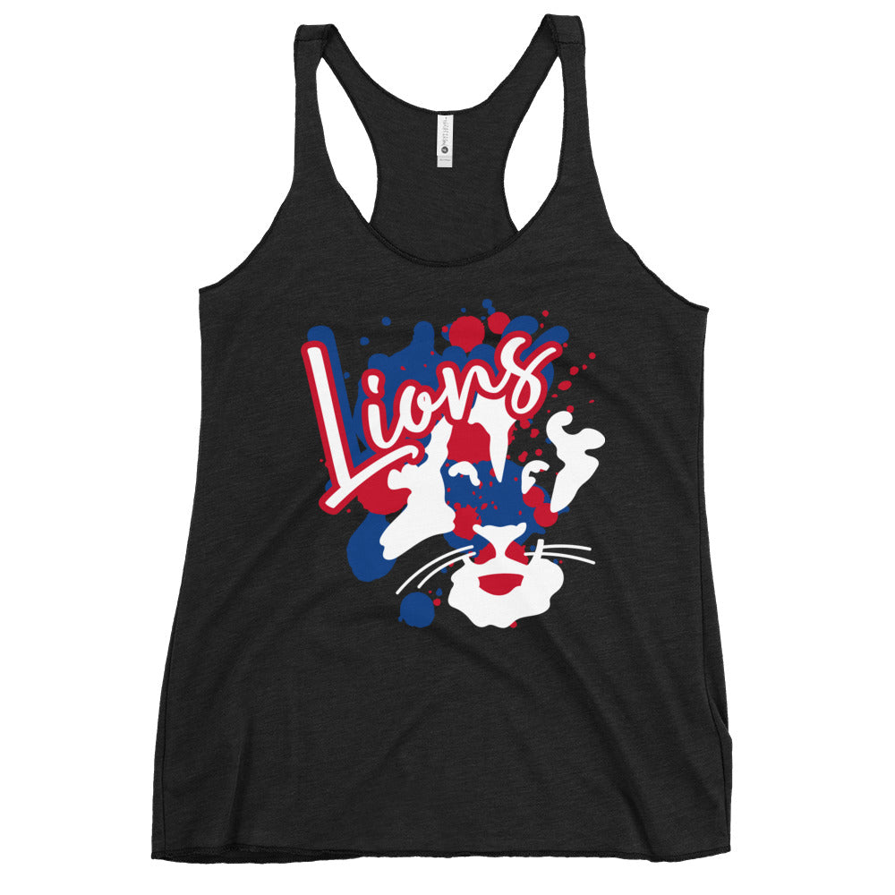 Lions Women's Lightweight Racerback Tank (Splatter)