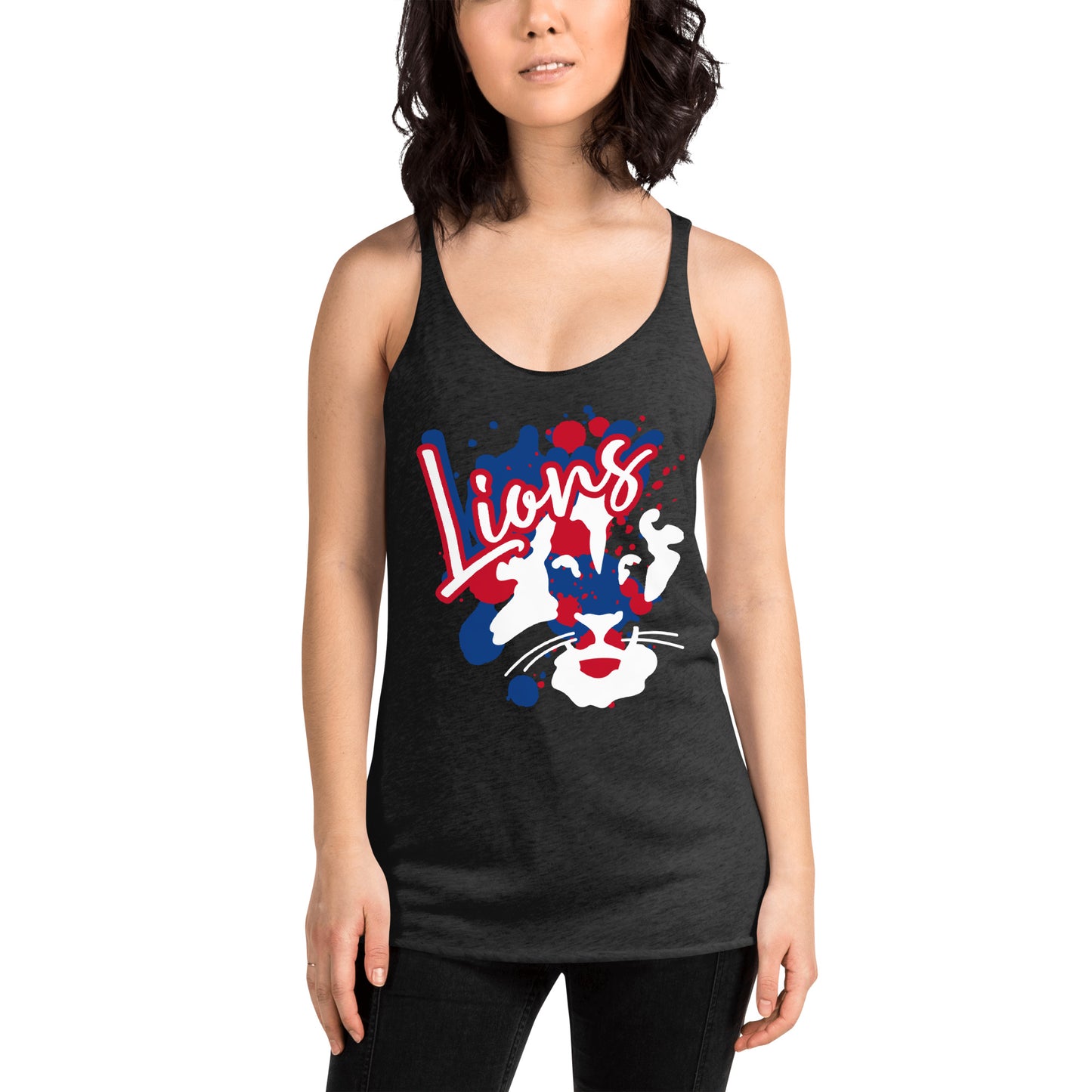 Lions Women's Lightweight Racerback Tank (Splatter)