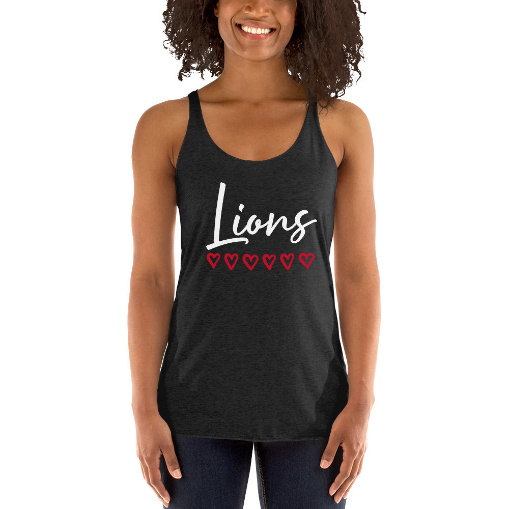 Lions Women's Racerback Tank (Hearts)