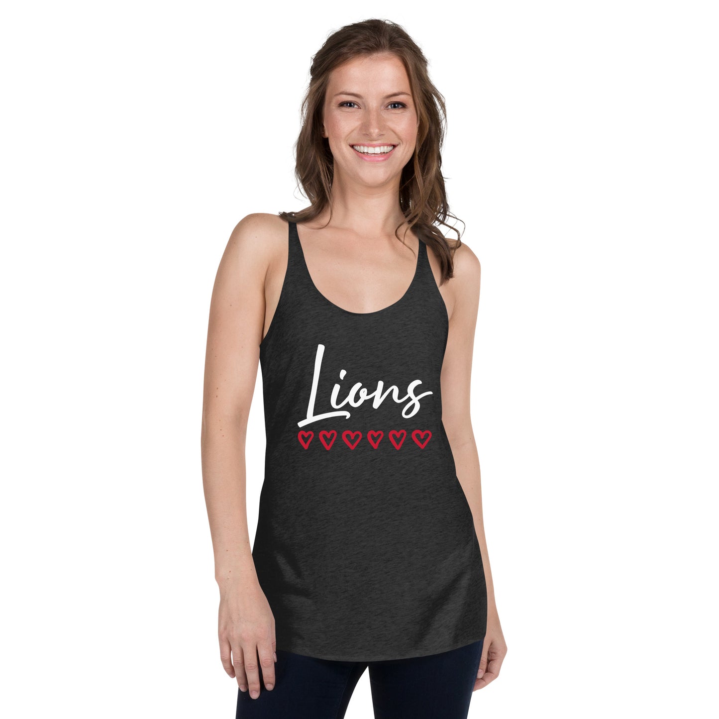 Lions Women's Racerback Tank (Hearts)