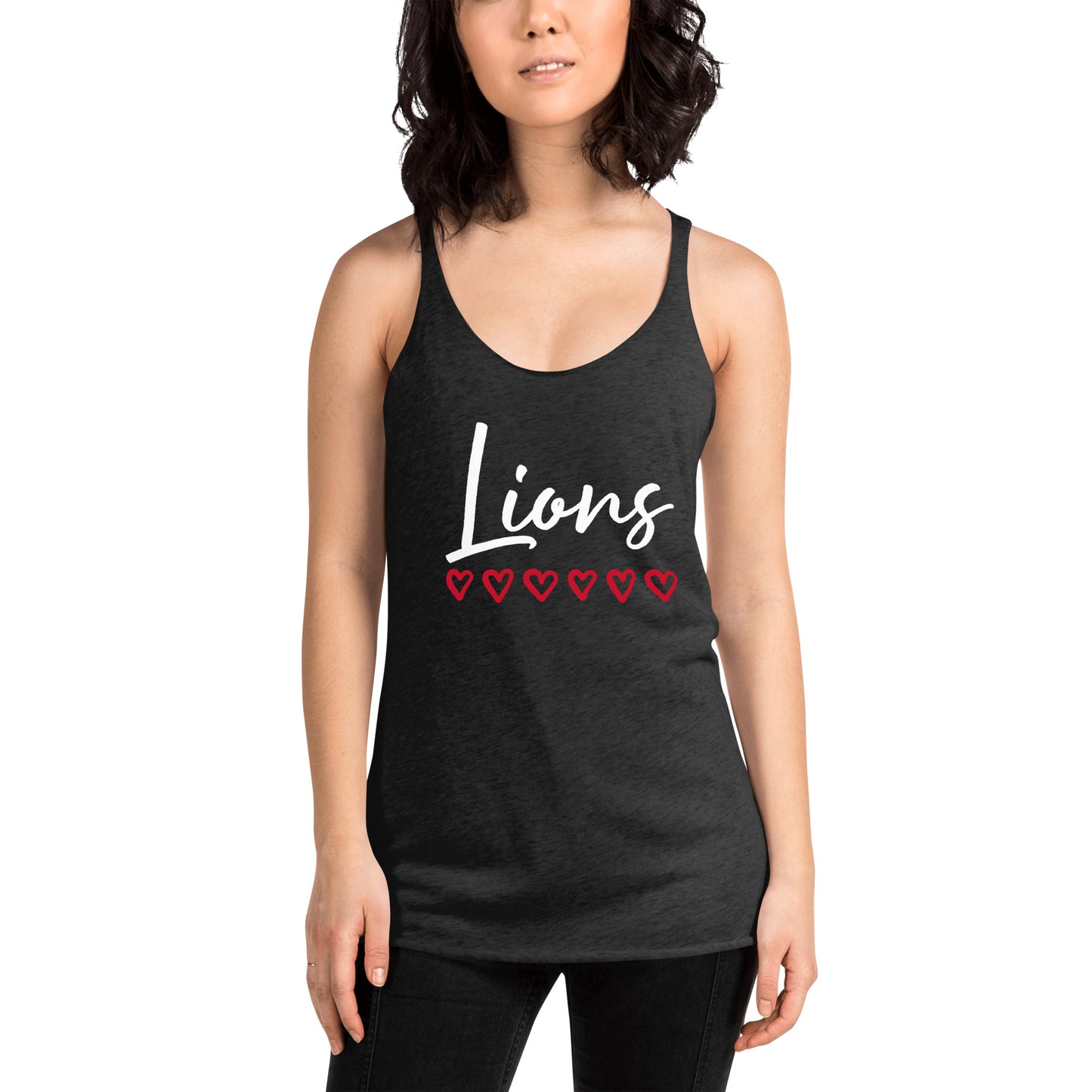 Lions Women's Racerback Tank (Hearts)