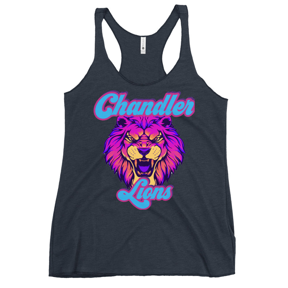 Lions Women's Racerback Tank (Neon Vintage)