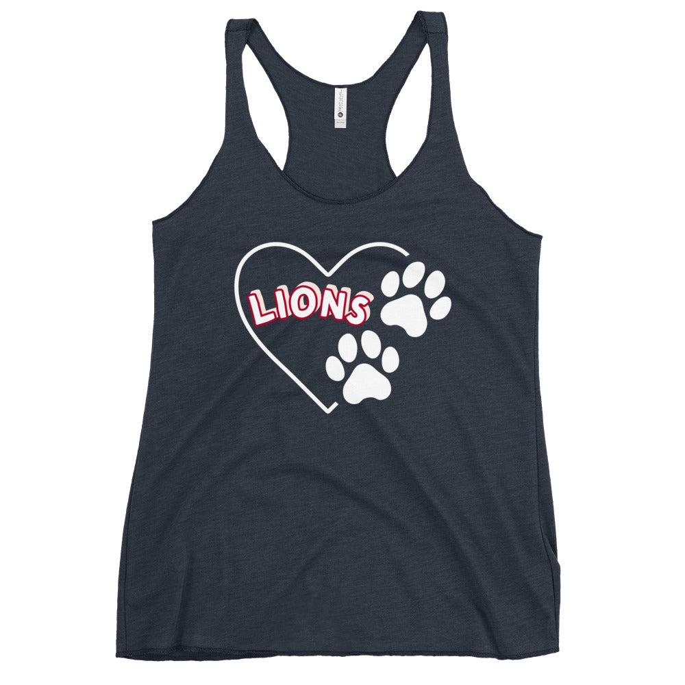 Lions Women's Racerback Tank (Hearts)