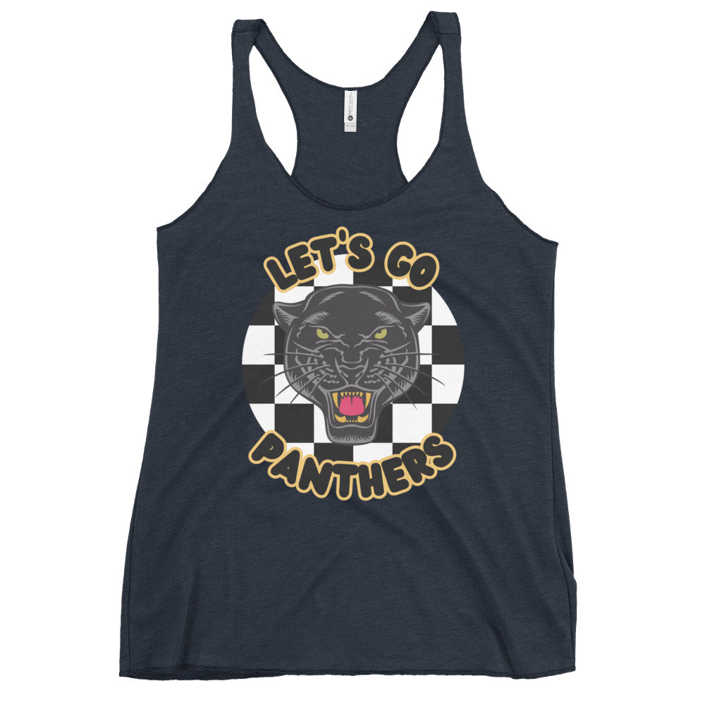 Panthers Women's Racerback Tank (checkered)