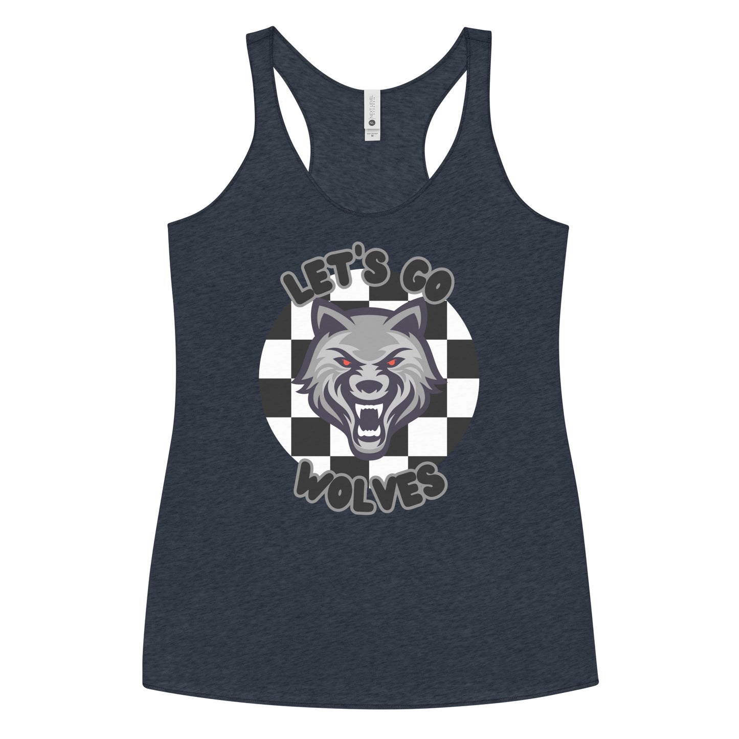 Wolves Women's Racerback Tank (checkered)