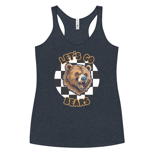 Bears Women's Racerback Tank (checkered)