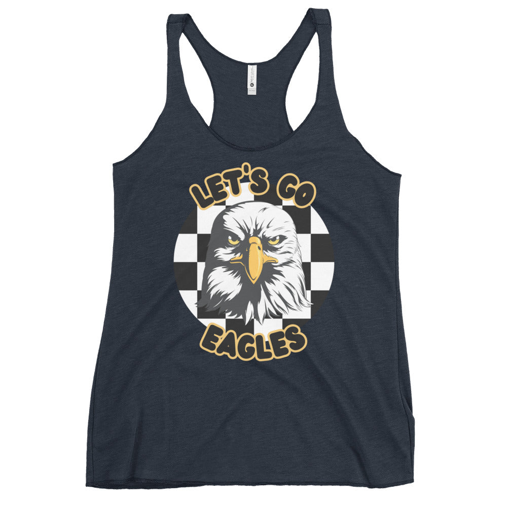 Eagles Women's Racerback Tank (checkered)