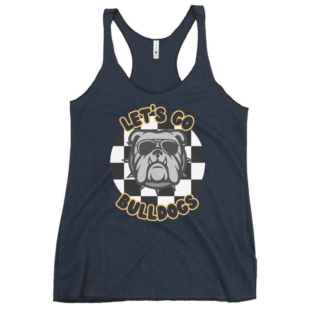 Bulldogs Women's Racerback Tank (checkered)