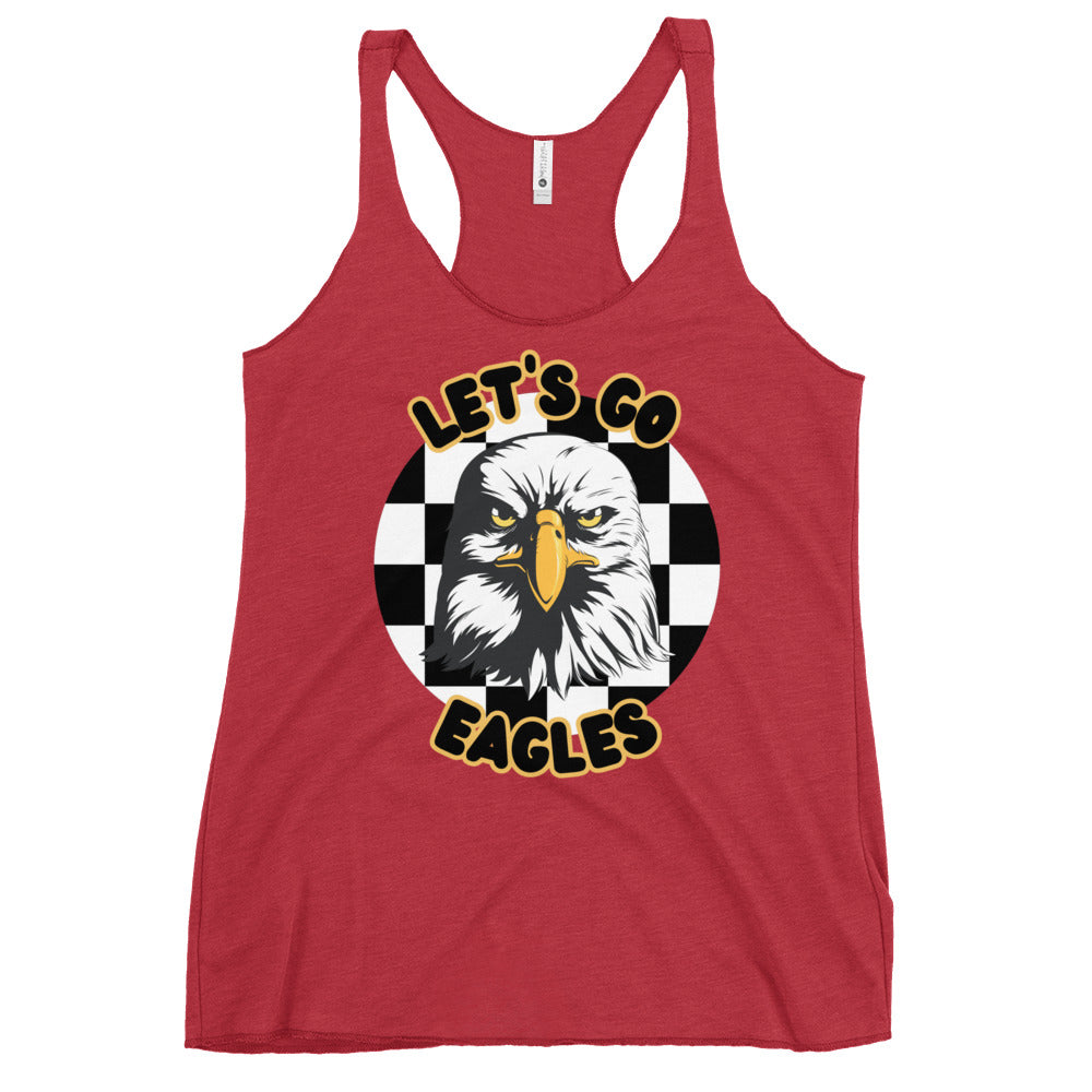 Eagles Women's Racerback Tank (checkered)