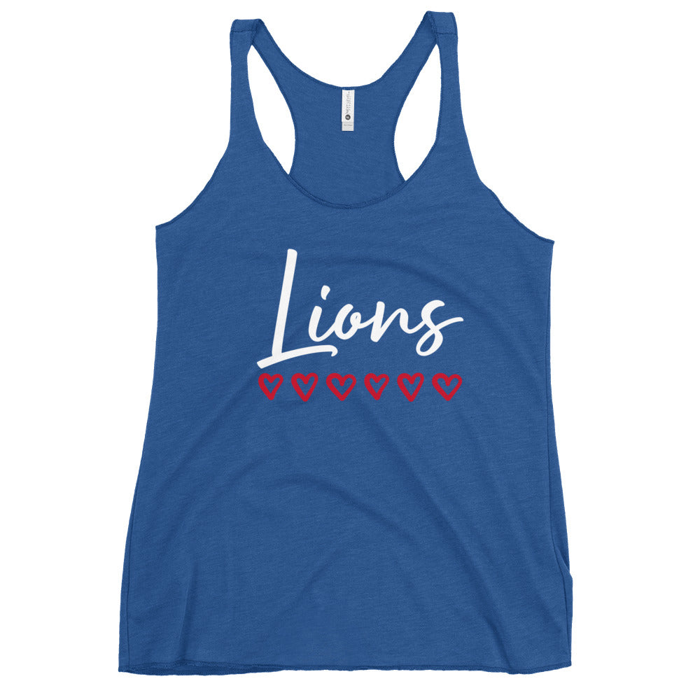 Lions Women's Racerback Tank (Hearts)