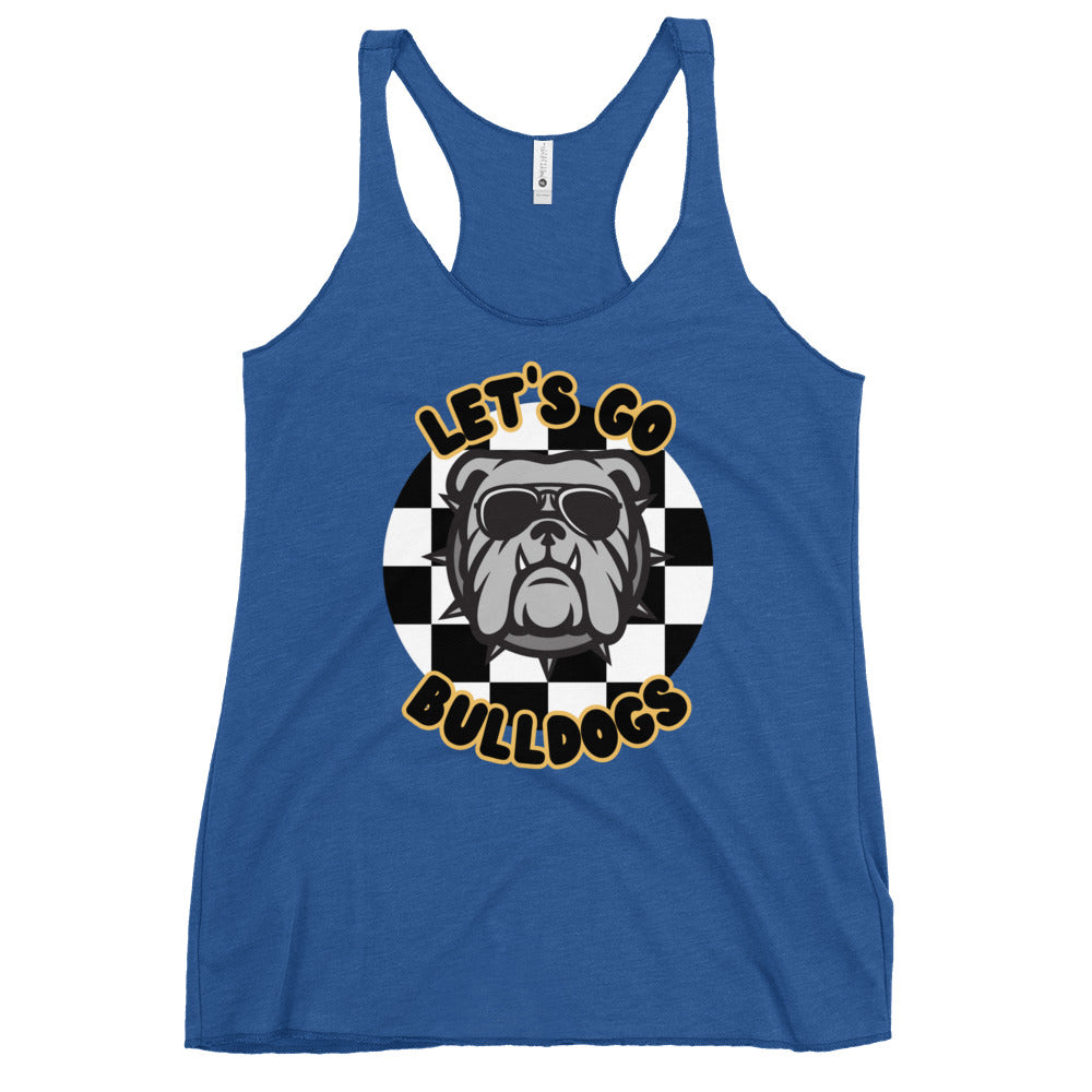 Bulldogs Women's Racerback Tank (checkered)