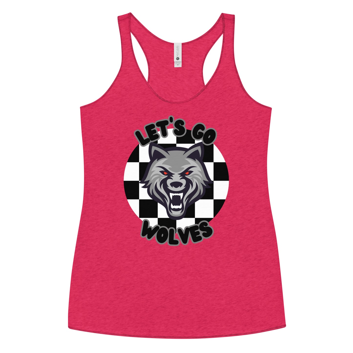 Wolves Women's Racerback Tank (checkered)