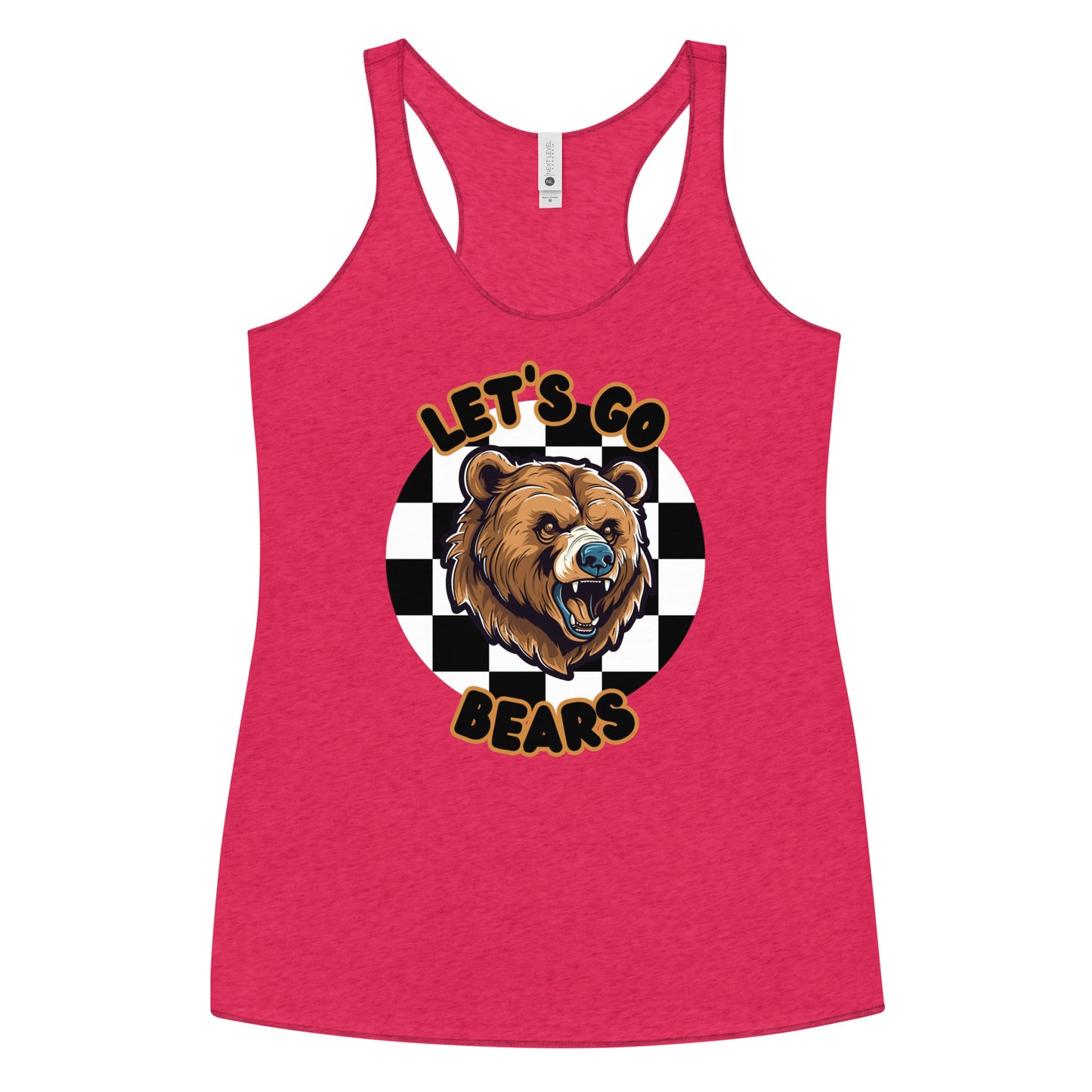 Bears Women's Racerback Tank (checkered)