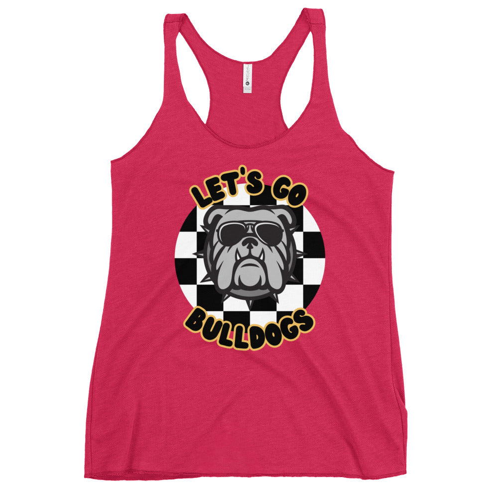 Bulldogs Women's Racerback Tank (checkered)