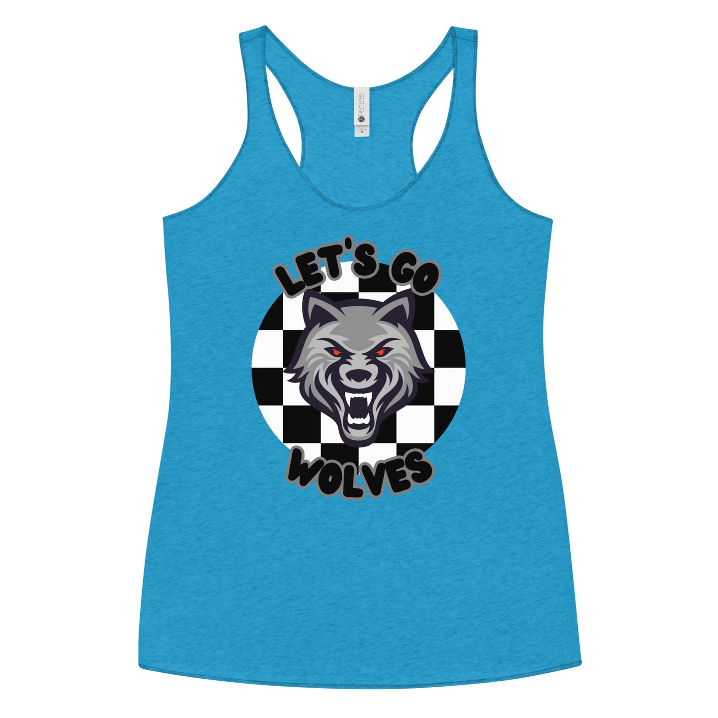 Wolves Women's Racerback Tank (checkered)