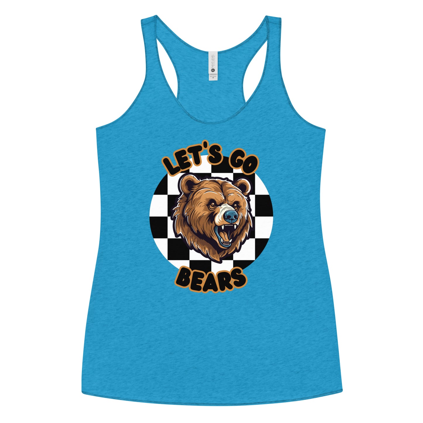 Bears Women's Racerback Tank (checkered)