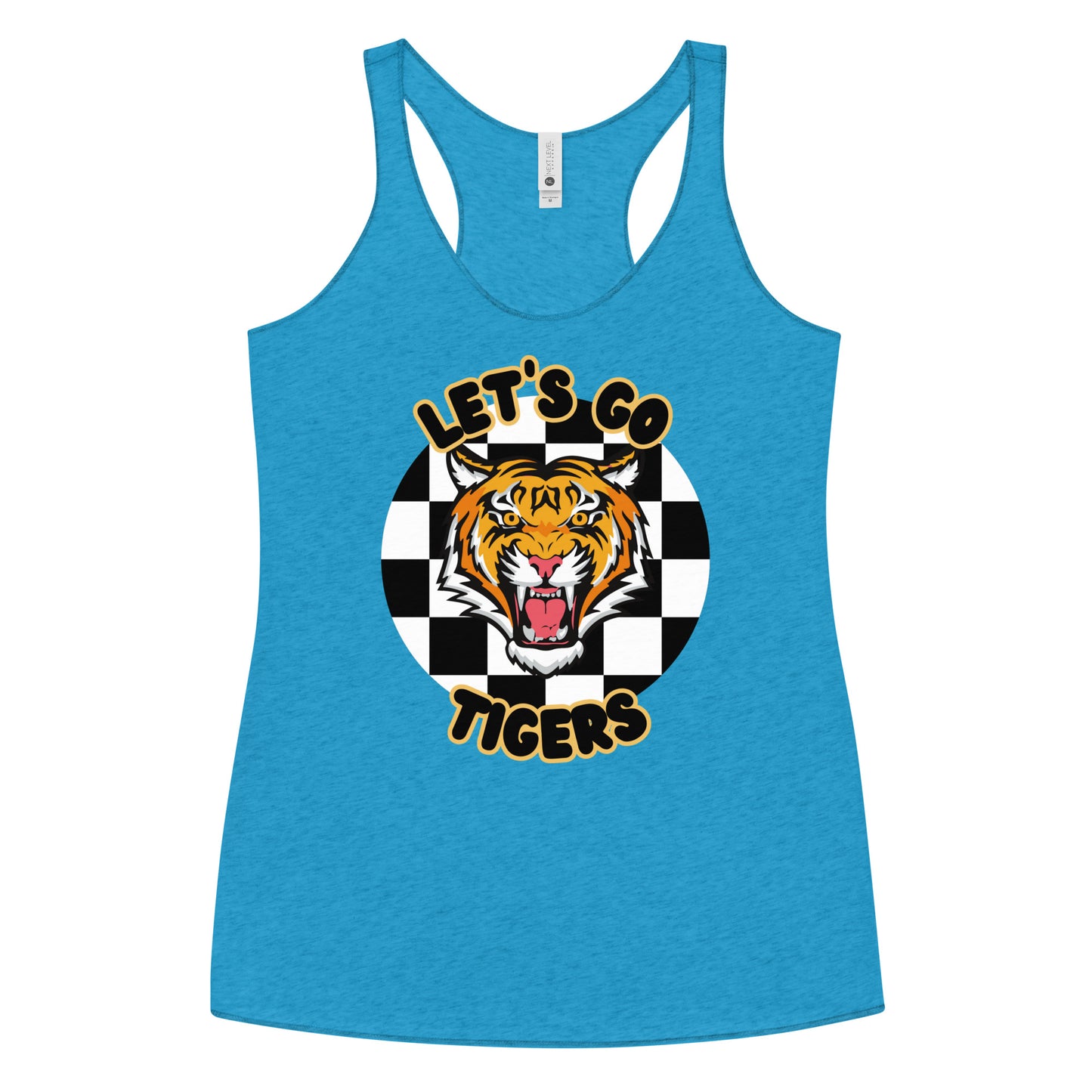 Tigers Women's Racerback Tank (checkered)