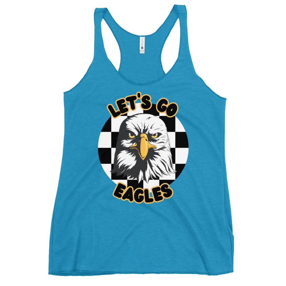 Eagles Women's Racerback Tank (checkered)