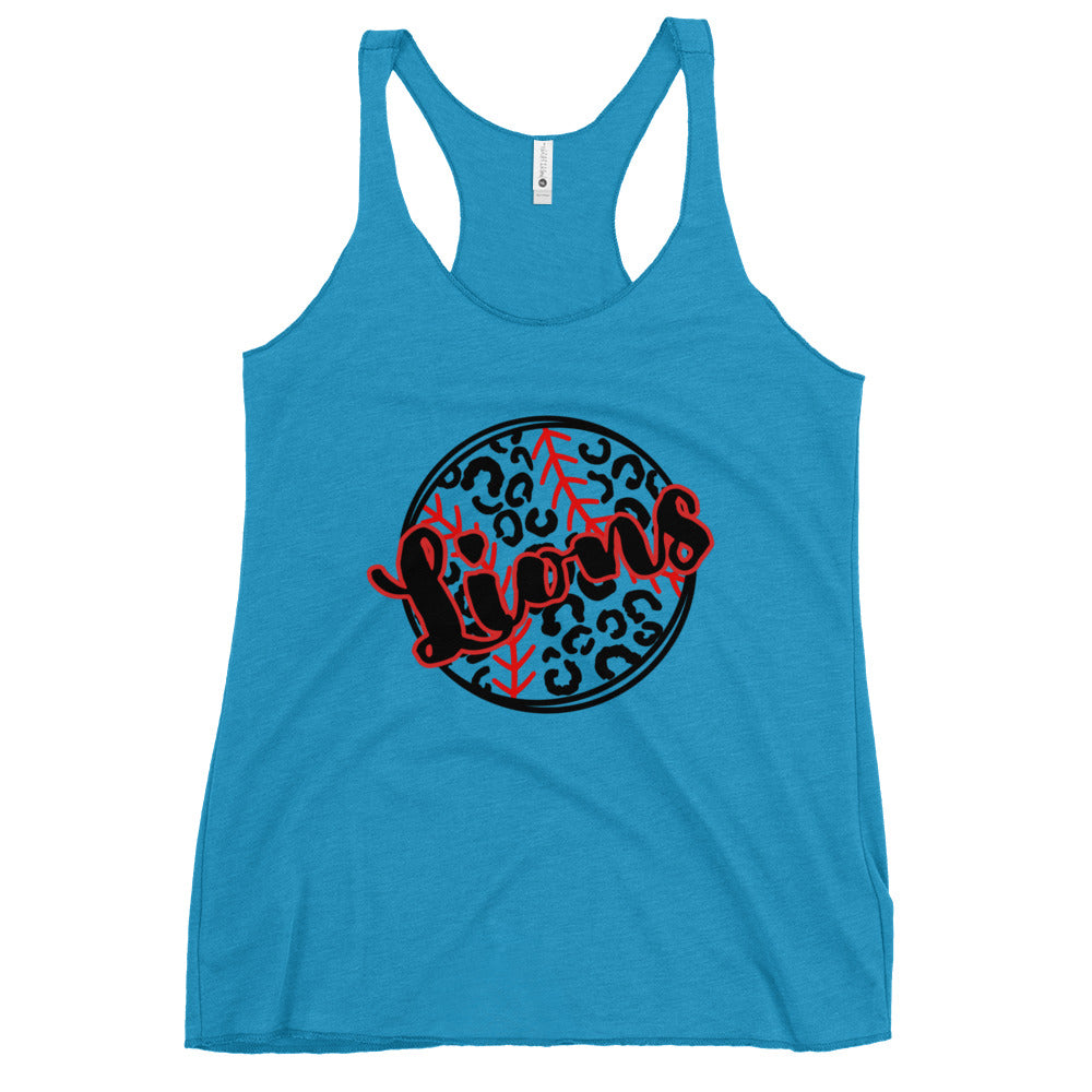 Lions Women's Racerback Tank Baseball Softball