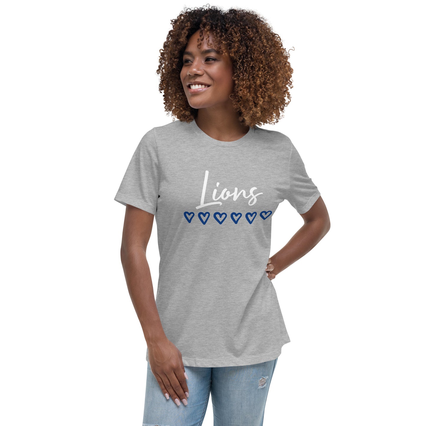 Lions Women's Relaxed T-Shirt (Hearts)