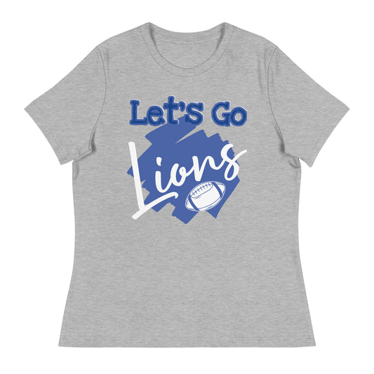 Lion's Women's Relaxed T-Shirt (Lets Go Football)