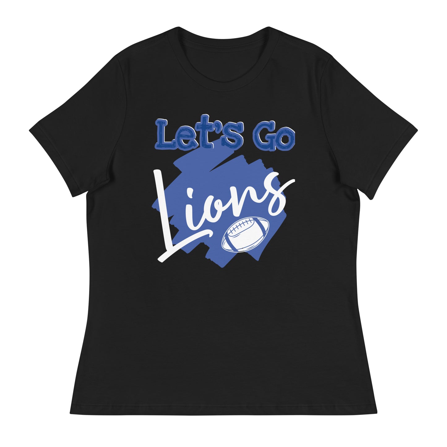 Lion's Women's Relaxed T-Shirt (Lets Go Football)