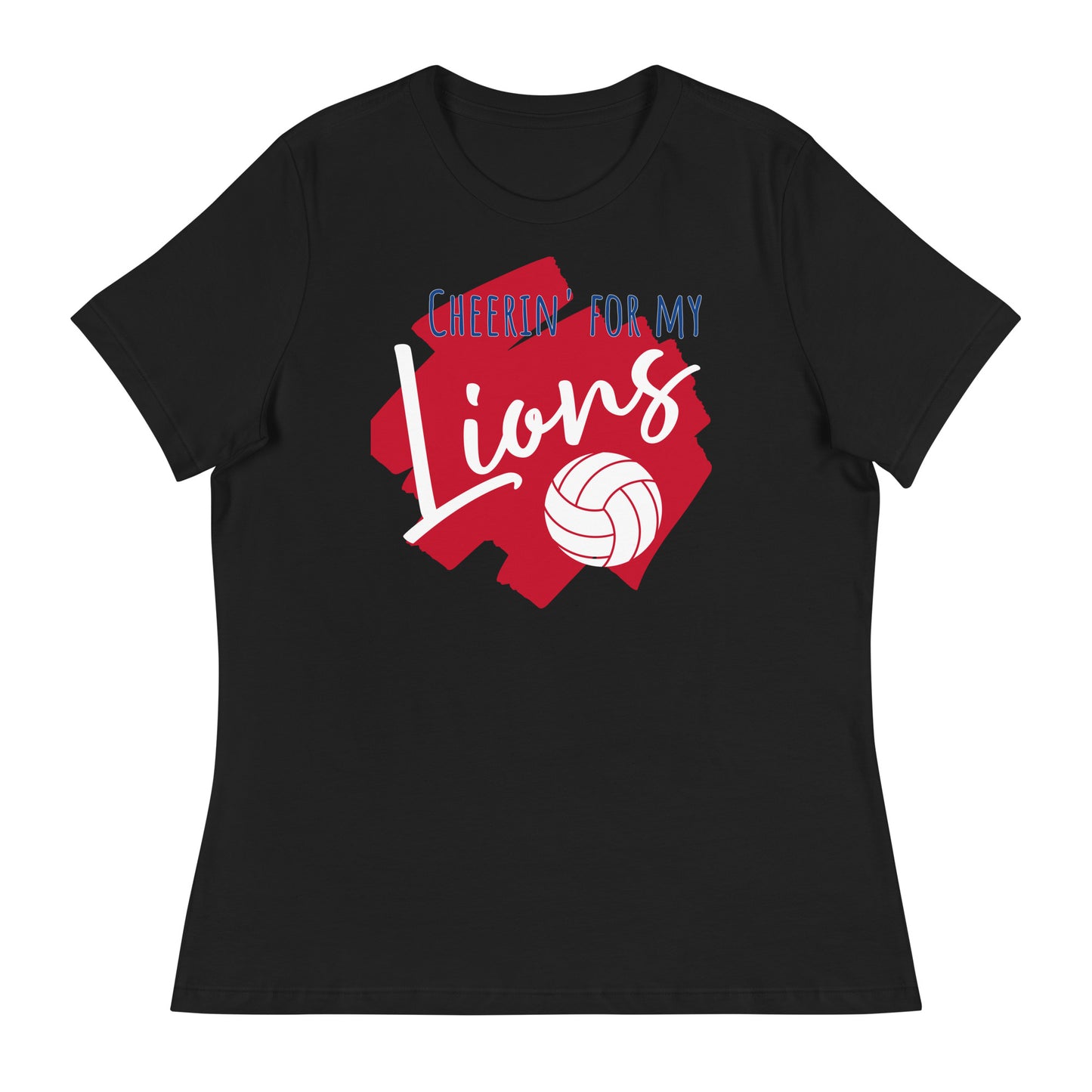 Lions Women's Relaxed T-Shirt (Cheerin Volleyball)